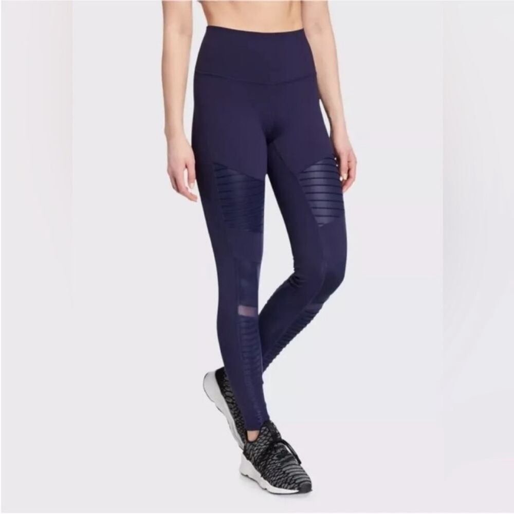 Alo Yoga Moto Leggings in Rich Navy Size XS